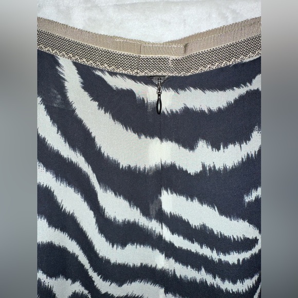ETRO โญ๏ธ Skirt Italian size 46 (12-14 in US) Silk Vintage Zebra Print Knee Length - Picture 2 of 4